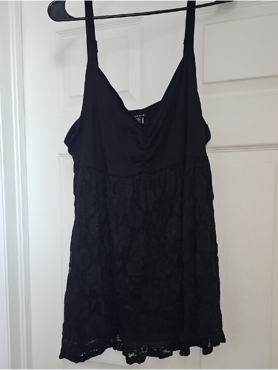 Tops - Black Lace Babydoll Top